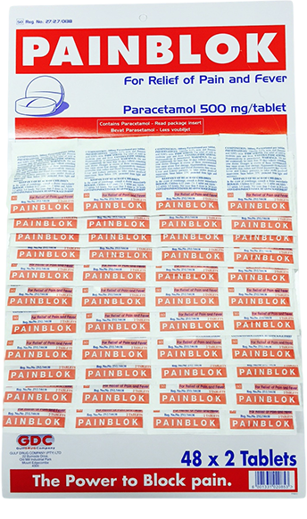 PAINBLOCK DISPLAY CARD X48