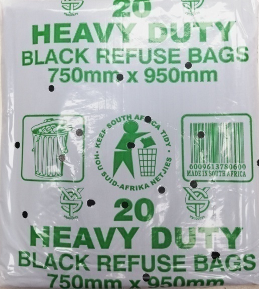 REFUSE BAGS HD (BLK) X200