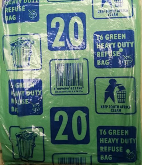 REFUSE BAGS HD (GRN) X200