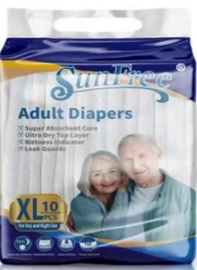 S_FREE ADULT DIAPERS (XL) X4X10