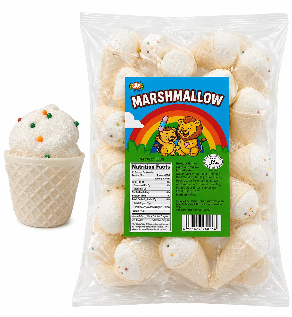TWIN MALLOW CUP CAKE 8X500G