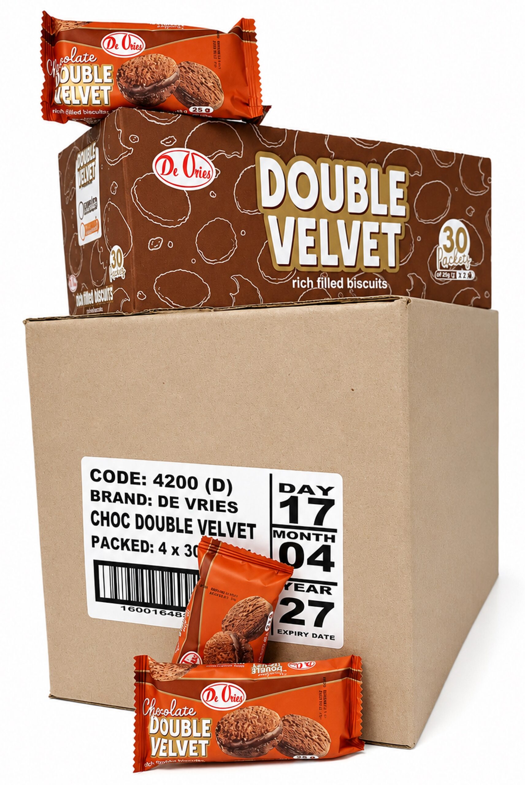 DV DOUBLE VELVET CHOCX4X30X45G